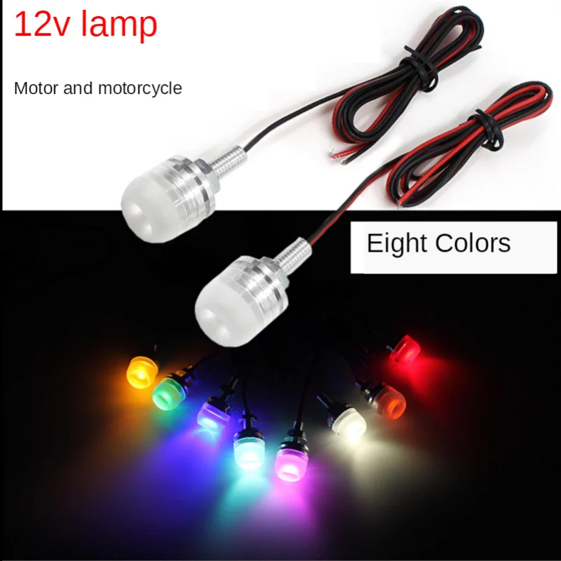 1pair Motorcycle Accessories Universally Electric Car Ornamental Festoon Lamp Super Bright LED Brake Rear Lamp Warning Light 12v