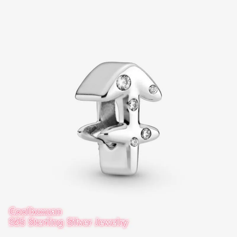 

Winter 100% 925 Sterling Silver Sparkling Sagittarius Zodiac Charm beads Fits Original Pandora bracelets Jewelry Making