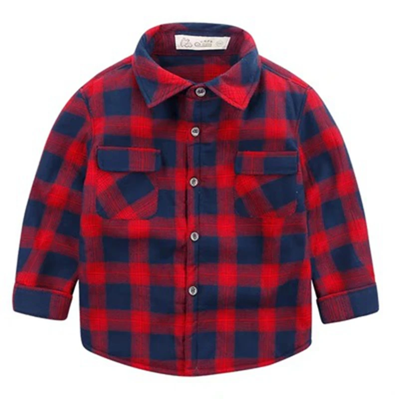 3-13 Years Teens Long Sleeve Plaid Shirt Boy Uniforms Children Teenage Tops Turn Down Collar School Shirts For Boys Kids Clothes