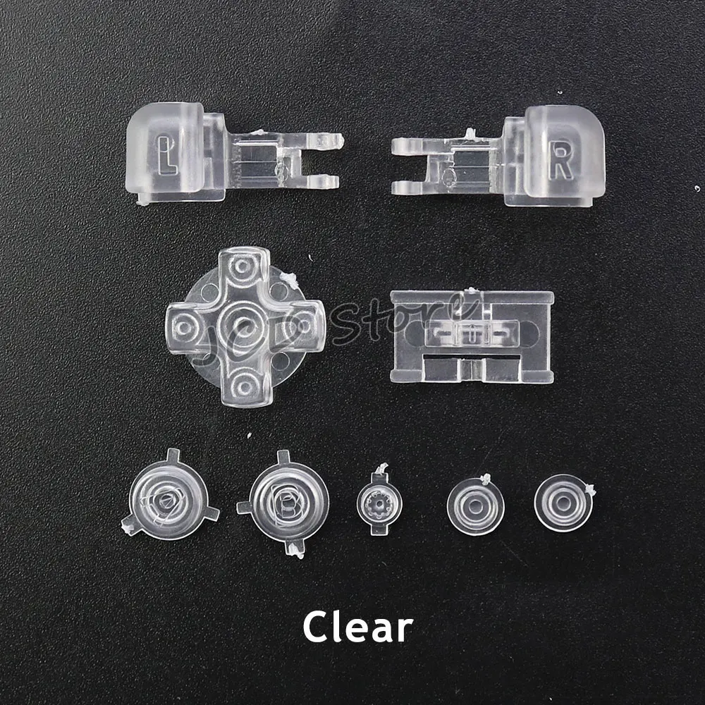 JCD Plastic Full Set Buttons For Gameboy GBA SP A B  L R Select Start Power On Off Volume Buttons D Pad key