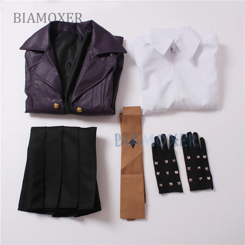 Danganronpa Dangan-Ronpa Kyoko Kirigiri Cosplay Costume Dress Set With Gloves