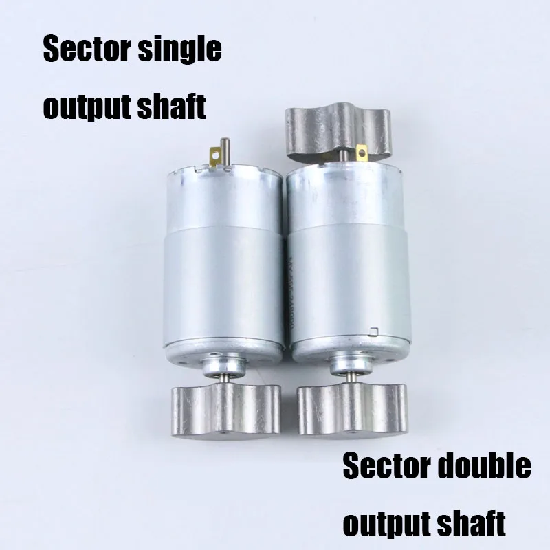 Motor Getaran DC 6V 12V 24V 8000Rpm Motor Mikro Ganda Penggetar Frekuensi Tinggi Kepala Berbentuk Kipas Getaran Ganda R-555