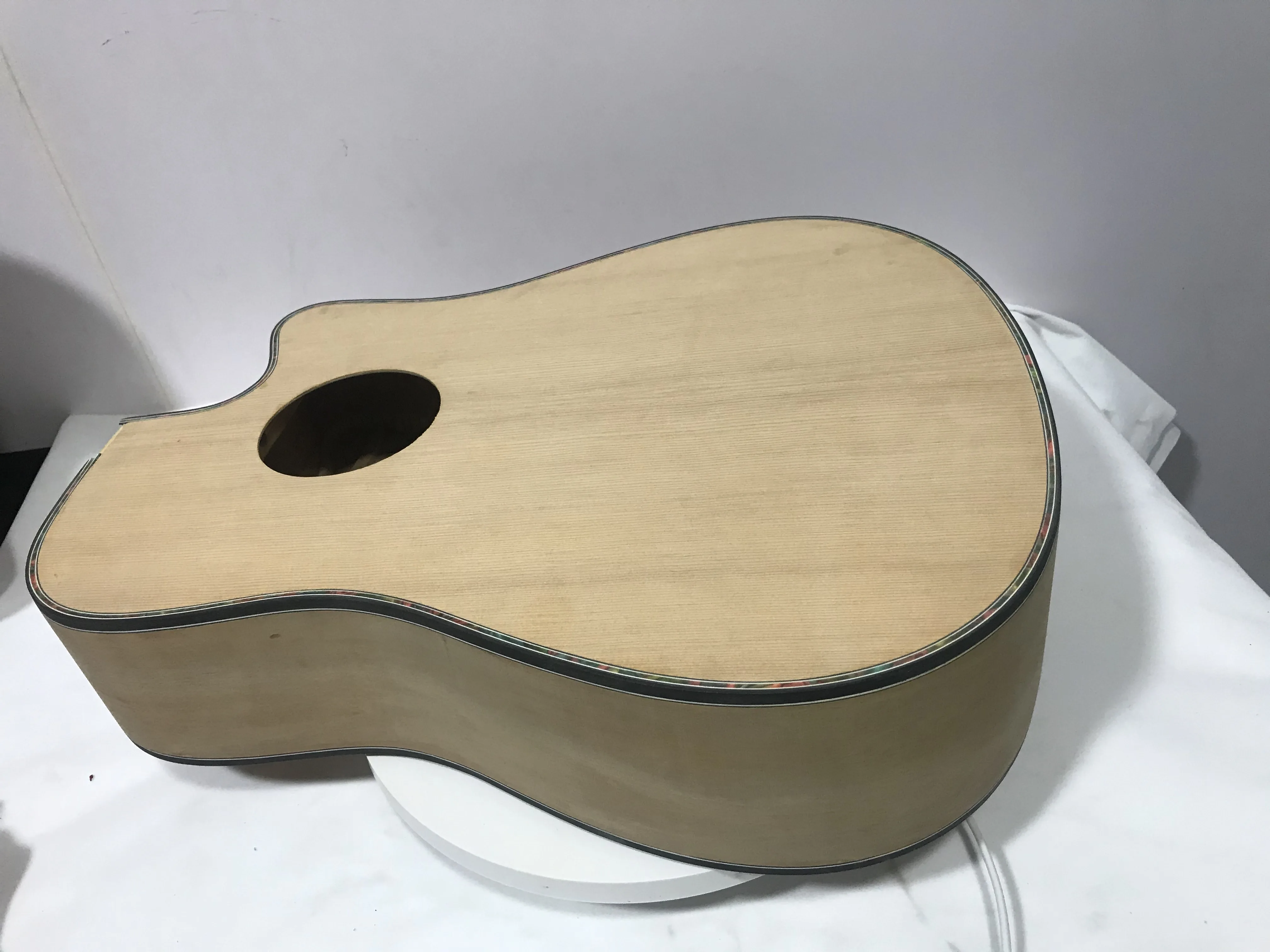 Electric Acoustic and Folk Guitar Body Made, Solid Spruce, Thin Natural Colour, High Gloss, 40 Inch, DIY, ST Bass Accessories