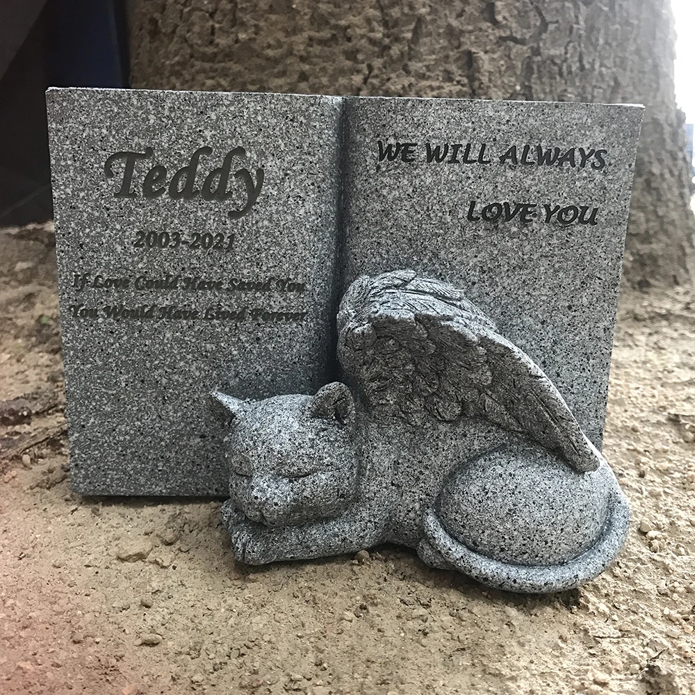 Personalized Pet Tombstone Cat Memorial Stone Cat Headstone Cat Grave Marker Garden Stones For Your Pet