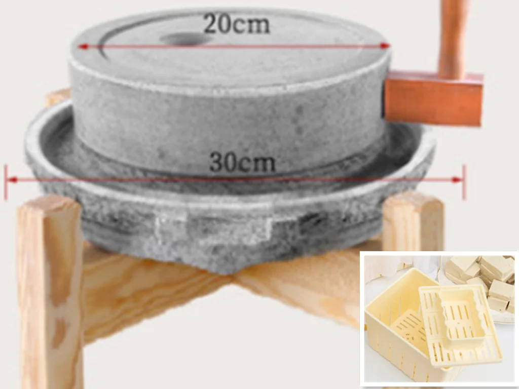 مطحنة حجر زبدة الطاهييني المنزلية ماكينة طحن الصويا الرطبة ماكينة طحن الذرة مطحنة الأرز الرطبة مطحنة الحجر مع إطار خشبي