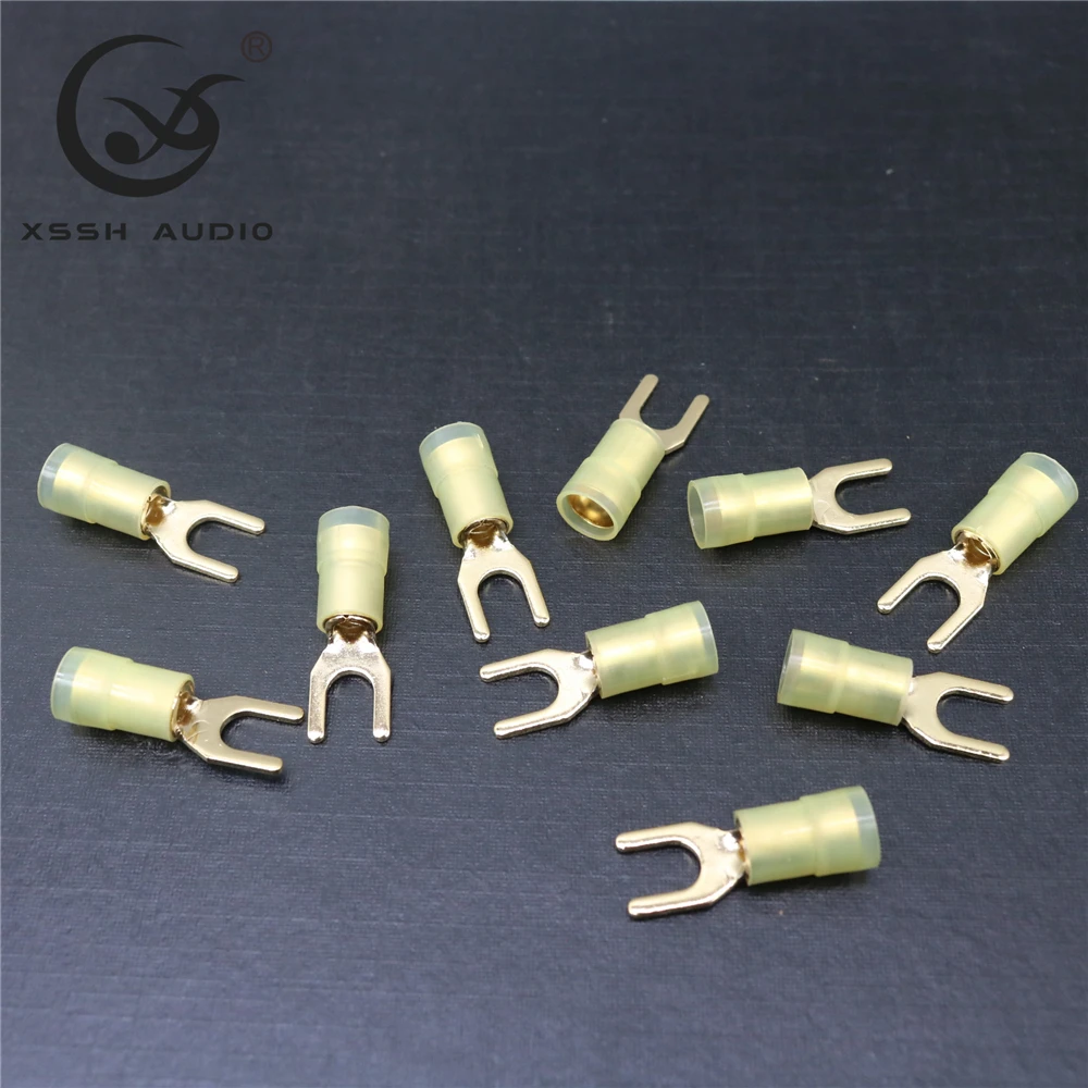 10 teile/beutel XSSH Audio Buchse HIFI Zubehör-196 Grad Einfrieren Ttreatment OFC Kupfer Lautsprecher Phono Kabel Boden Draht Stecker – Detail 3