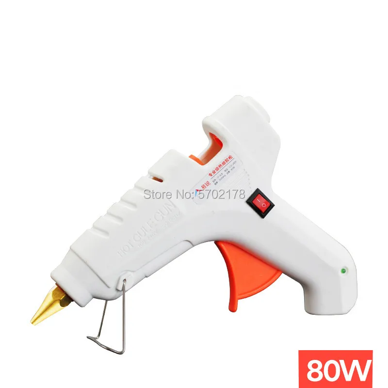 

DIY Hot Melt Glue Gun Copper Nozzle Heater Mini Adhesive 80W Glue gun with free 10 pc glue sticks Repair Heat Tools