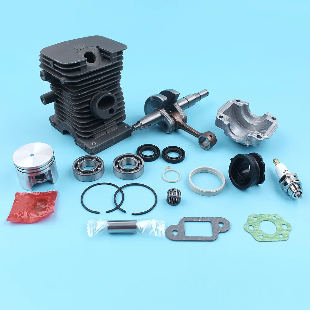 Imagem -05 - Pistão do Cilindro Virabrequim Motor Pan Kit para Stihl Ms170 Ms180 017 018 ms 180 170 Motosserra 38 mm Nikasil Chapeado Coletor de Admissão