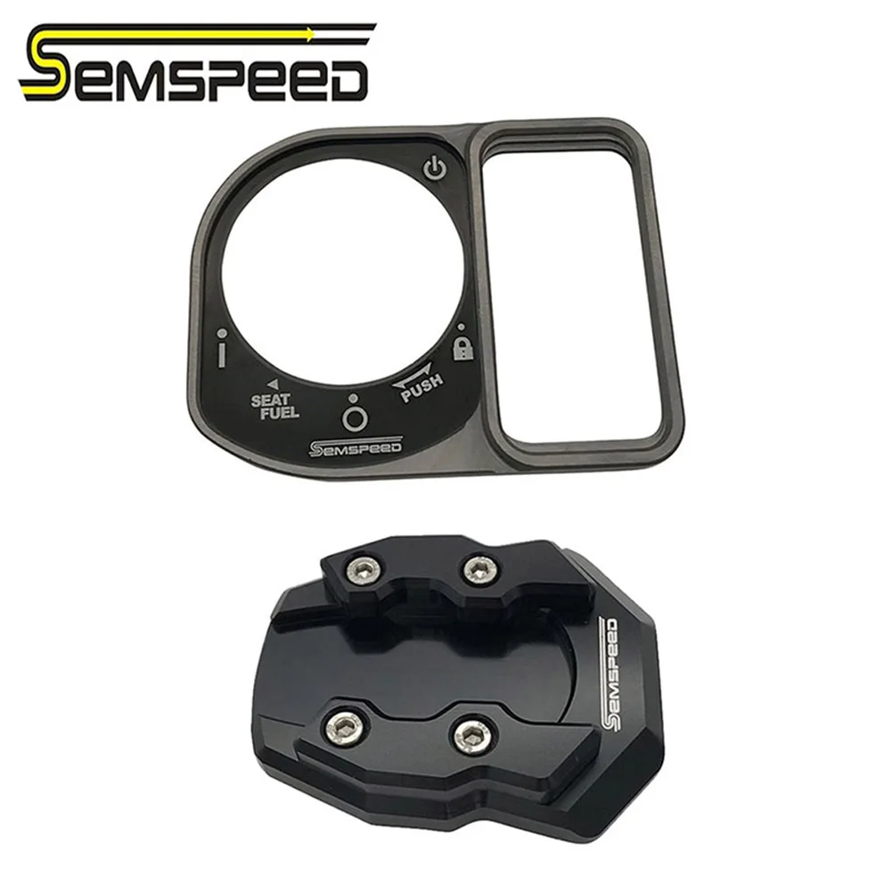 Motorcycle CNC ADV150 Kickstand Side Stand Pads Switch Electric Door Lock Cover Protector Kit For Honda adv 150 2019 2020 2021