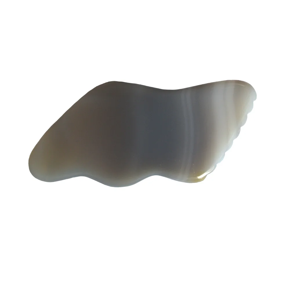 Natural Grey Agate Jade Guasha Massager Gua Sha  Face Lift Devices For SPA Acupuncture Therapy Trigger Point Treatment