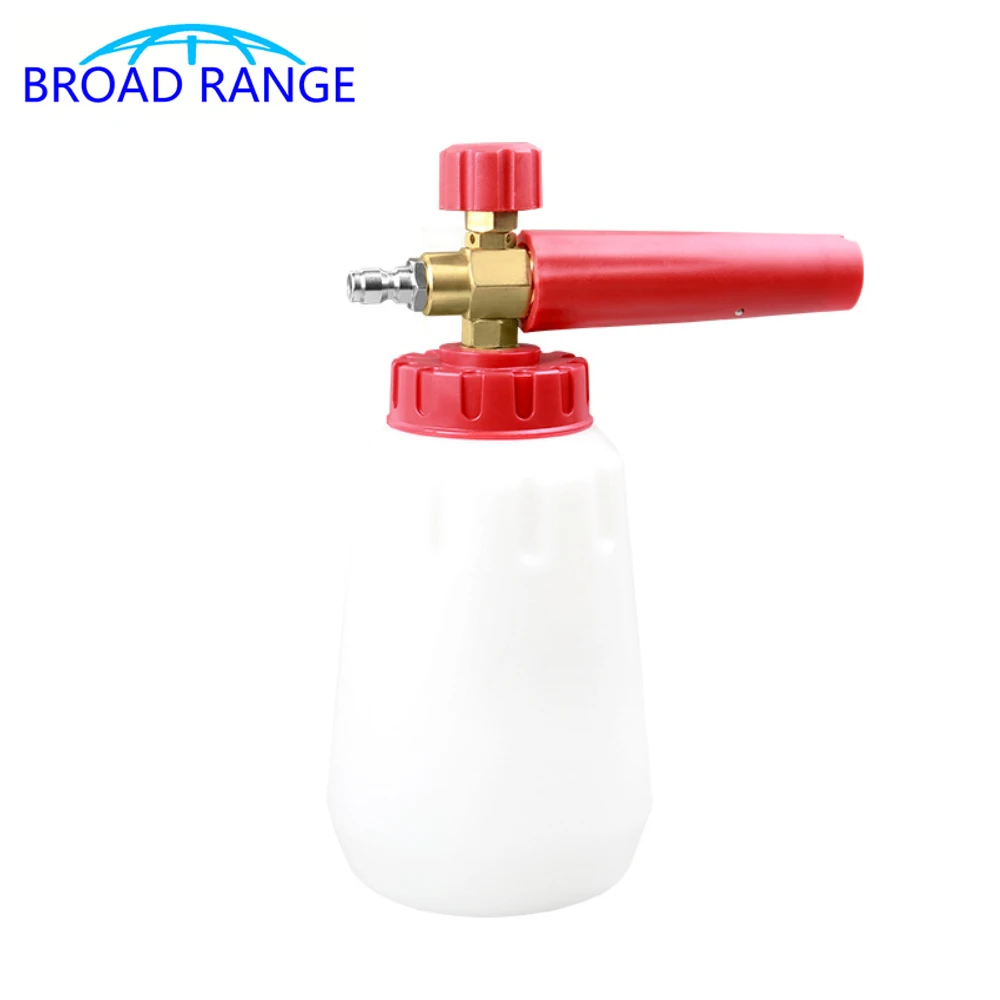 

1000ML Car Wash Foam Bottle Electroplating Foam Pot 1/4 Quick Plug Foam Pot with Adjustable Nozzle Big Mouth Car Wash Water Gun