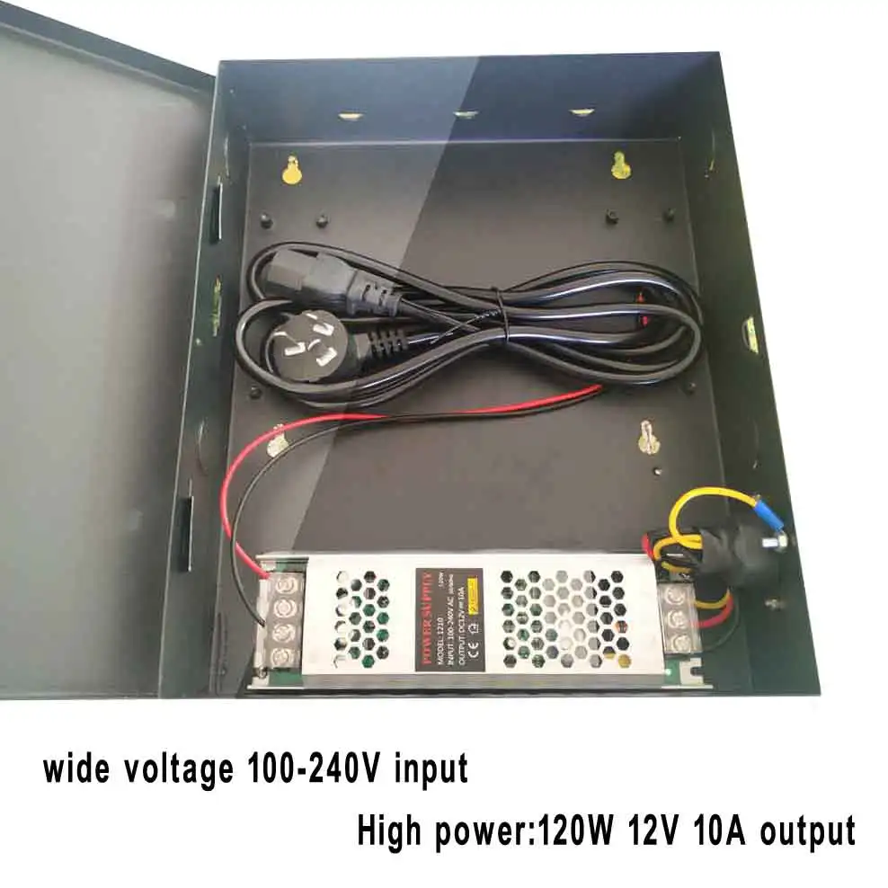 

Access Control Board Power Supply AC100-240V Input DC12V 10A Output Used For Access Control,Without Battery Interface