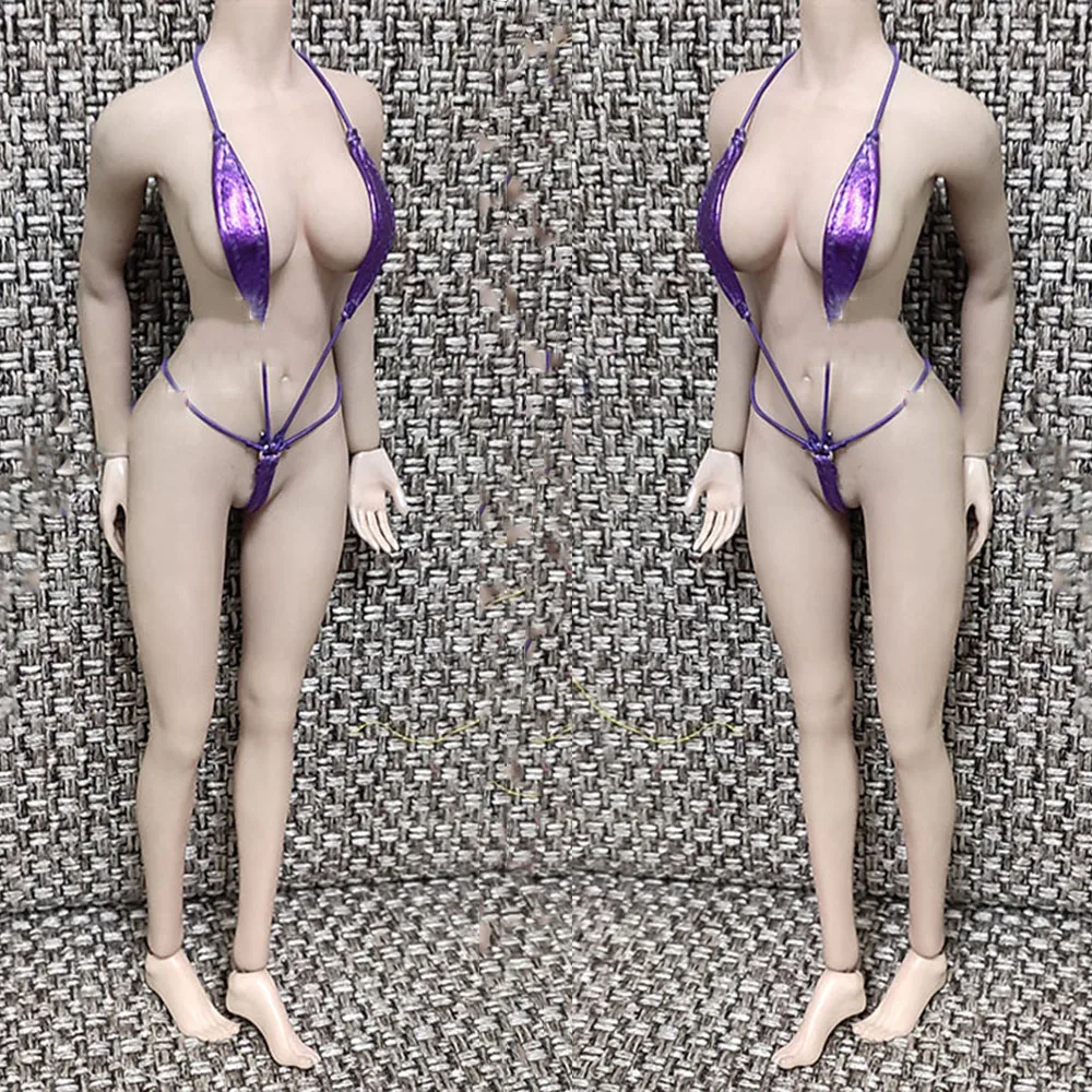 7 cores 1/6 escala boneca feminina sexy roupa interior de uma peça sólida cor suspender biquíni caber 12 Polegada figura modelo de corpo novo