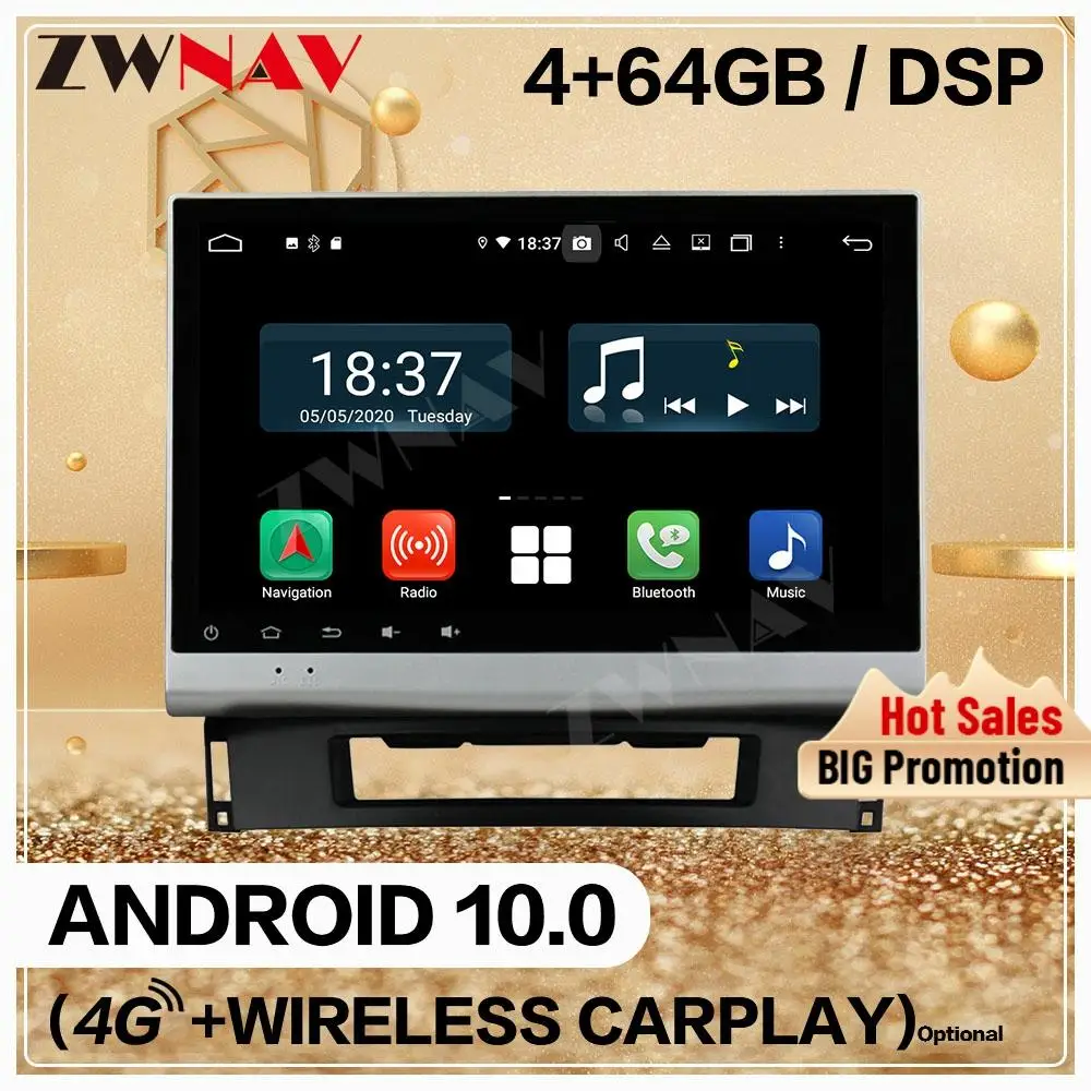 4G+128GB Carplay 2 Din For Opel Astra J 2010 2011 2012 2013 2014 Android 10.0 Player Screen Wif Audio Radio GPS Navi Head Unit