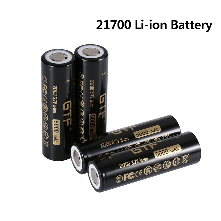 4PC High capacity 21700 Battery 3.7V 5000mah Rechargeable Battery 10C discharge for DIY Electric Bicycle E-tools Battery Pack