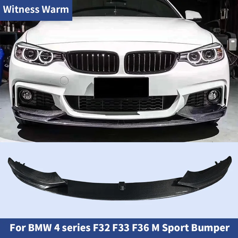 for Bmw 4 Series F32 F33 F36 m Tech Car Front Bumper Lip Spoiler Splitters 2014 - 2020 Carbon Fiber / Frp Sport Bumper MP Style