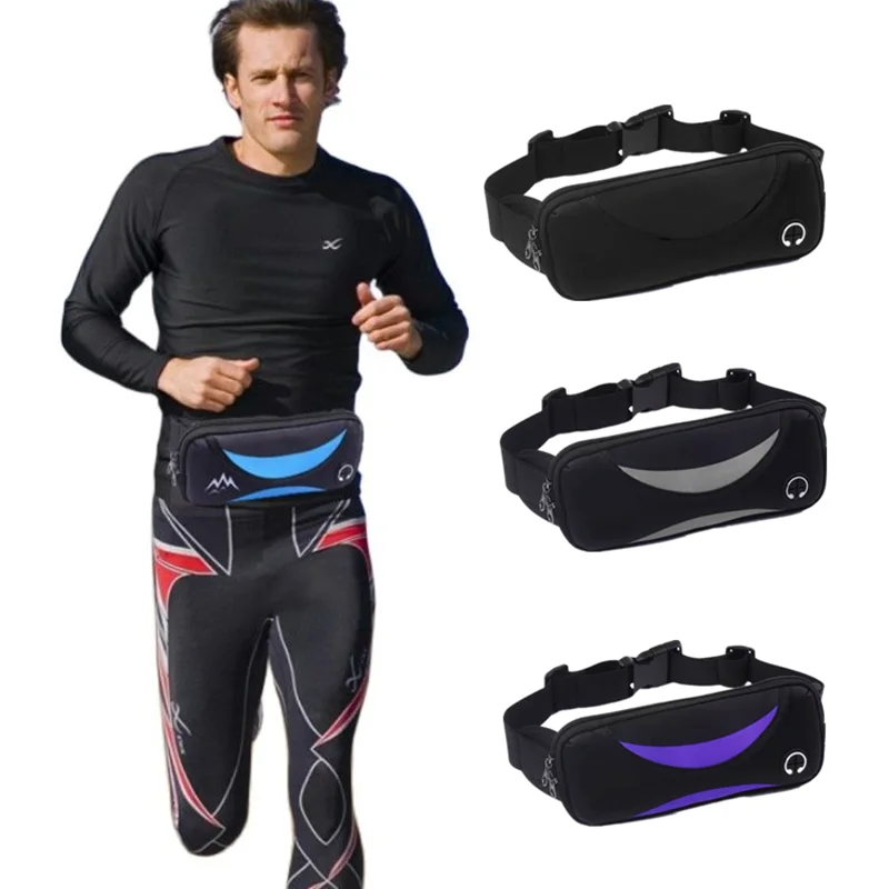 Unisex impermeável Running Waist Bag, Saco do suporte do telefone móvel, Pacote de esportes, Ginásio Fitness, Cinto Saco