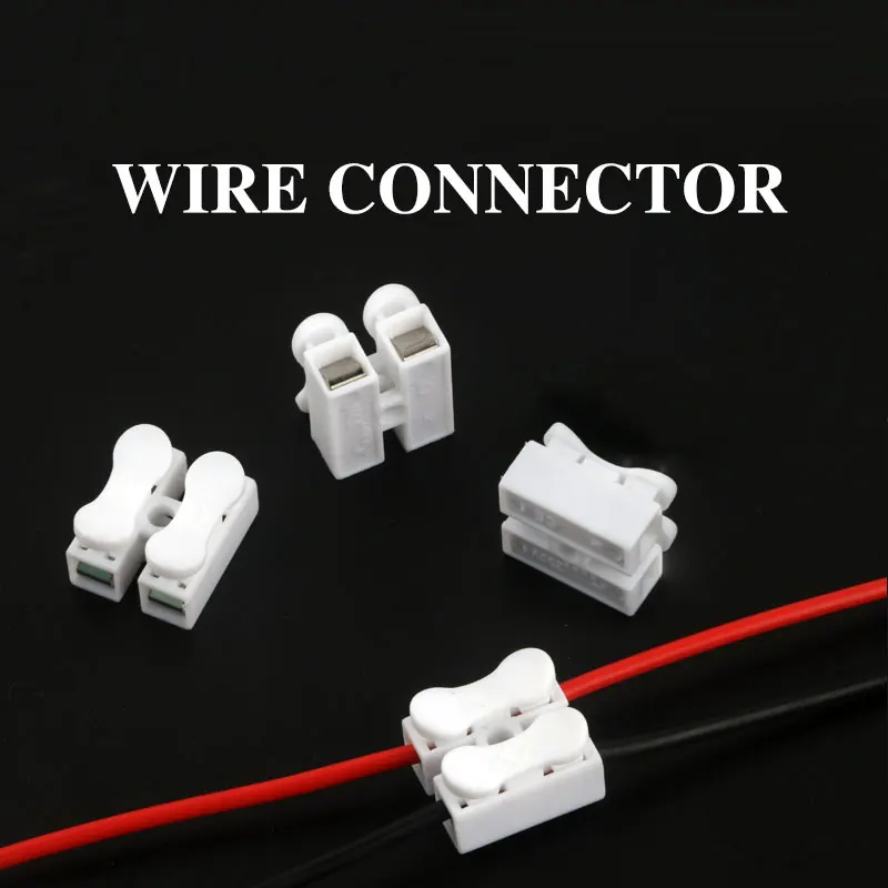 Quick Electrical Wire 2-position Connector Transformer Pump Terminals Block Wiring Cable Lever Terminator Spring Butt Self Lock