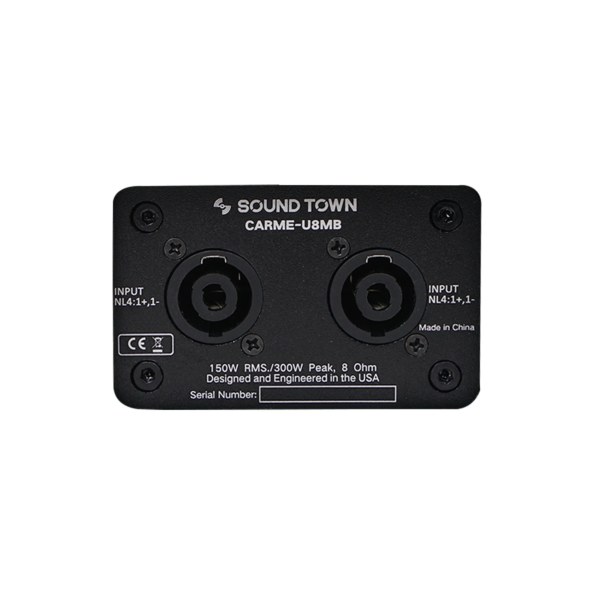 Sound Town-altavoz Coaxial de 2 vías para Monitor de escenario, dispositivo profesional para DJ, color negro con soporte de montaje en U (CARME-U8MB), 8"