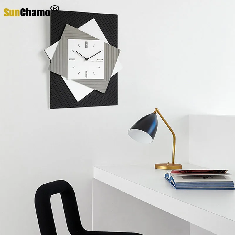 

Clocks Wall Led Clock Living Room Home Fashion Personality Creative Nordic Light Luxury Modern Simple Art Style Alarm Digital