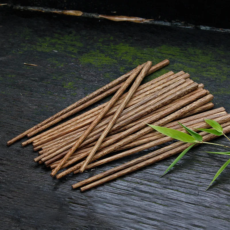 10 Pairs KINGLANG Wooden Chopsticks Without Lacquer and Wax Can Be Customized Wooden Chopsticks Set Hot Pot Chopsticks