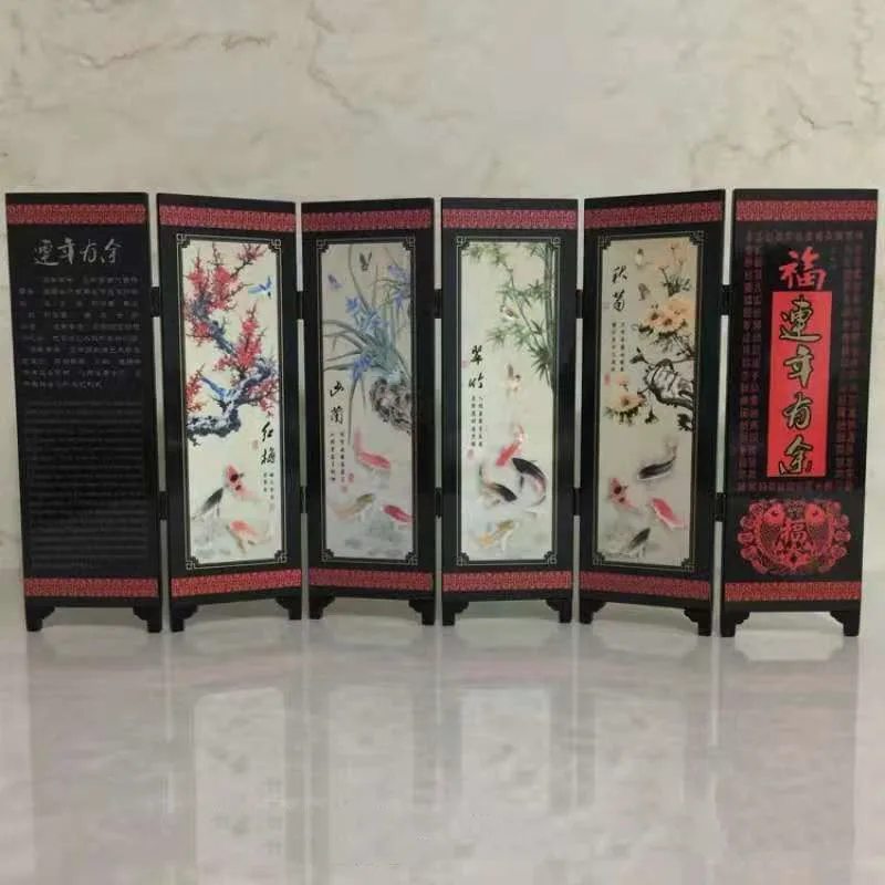 

Lacquerware wood small screens, More than a year in a row , Exquisite crafts gifts and decorations