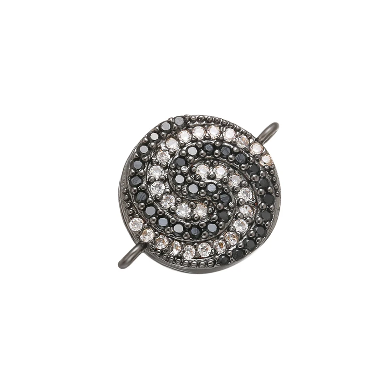 ZHUKOU 13x17mm Lollipop Crystal charms Connector for Women Necklace Bracelet Jewelry Accessories making findings model: VS405