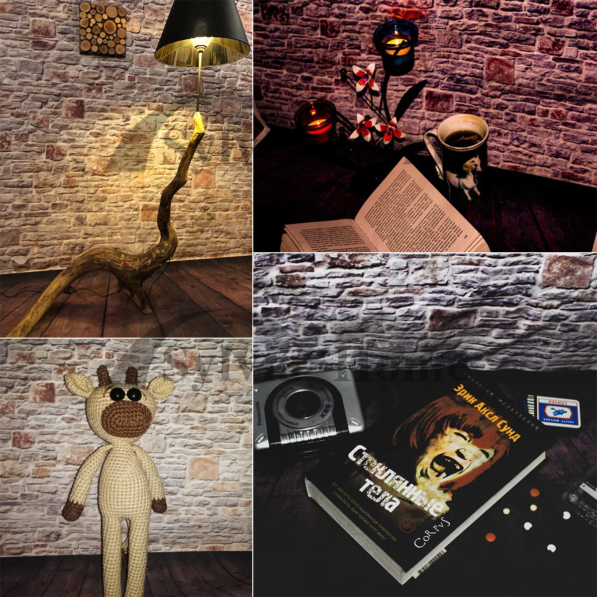 Vari puntelli bianchi dello Studio della foto del fondo di fotografia dell'alimento per animali domestici della doccia del bambino della decorazione del contesto del pavimento del bordo di legno del muro di mattoni