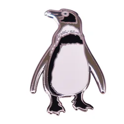 Broche de dibujos animados de bebé, bonito pingüino, insignia de esmalte de Metal, recoge chaqueta vaquera, mochila, Pin, regalo de joyería de moda para niños