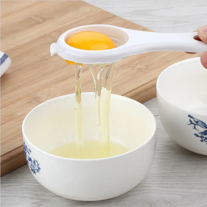 1PC Egg Yolk Separator Divider White Plastic Convenient Household Eggs Tool Cooking Baking Tool Kitchen Accessories Dropshipping