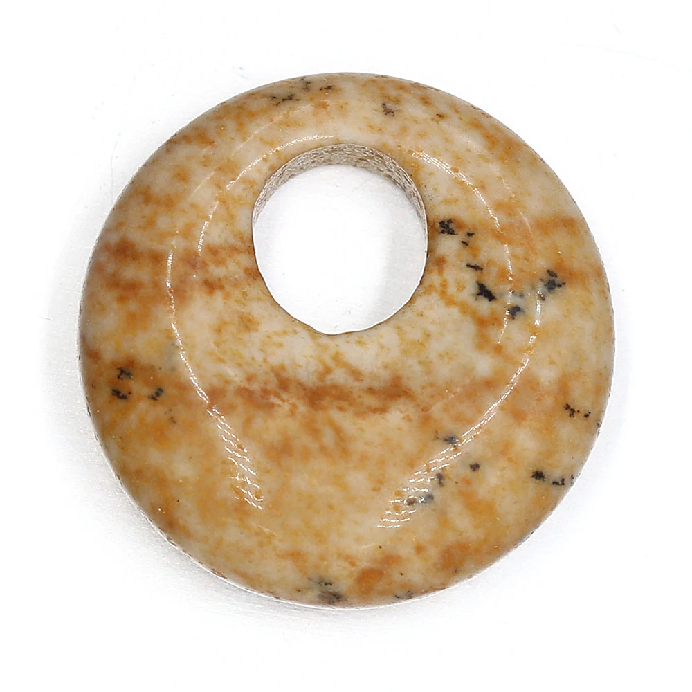 2Pcs Natural Stone Pendants Round Lapis lazuli BIg Hole India Agates Charms for Jewelry Necklace Earring Accessories 18mm