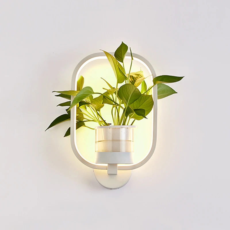 New Simple Indoor Wall Lamp Nordic Creative LED Plant Lights Living Room Aisle Balcony Sconce Light Decor Lighting