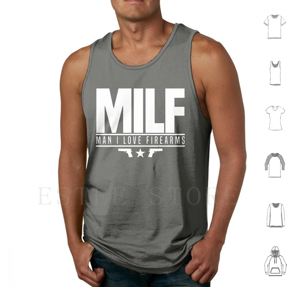 Milf Tank Tops Vest Sleeveless Practical Shooting Association Uspsa Ipsc Shooting Gun Range Shooing Club Shooting Sports
