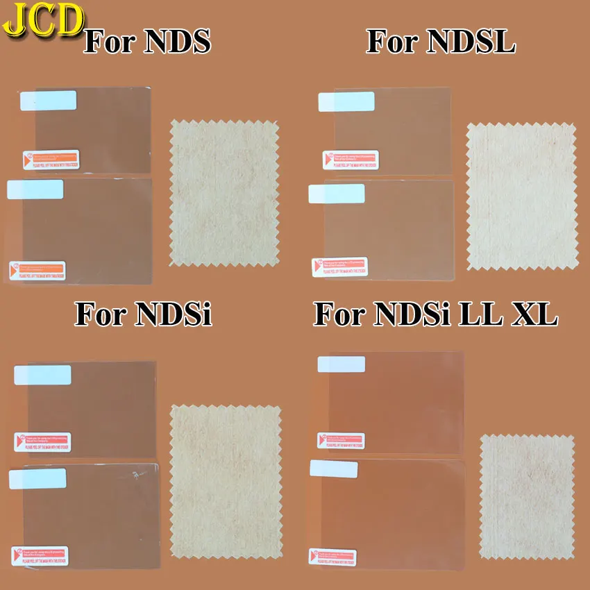 JCD Top Bottom Clear Protective Film For Nintend NDS DSi NDSi XL LL NDSL DS Lite LCD Screen Protector Skin With packaging