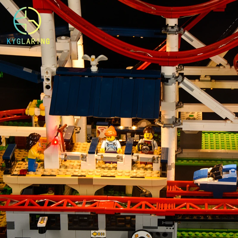 Kyglairng LED Light Up Kit For LEGO 10261 Creator Roller Coaster Toys Building Blocks Model (The Model Not Included)