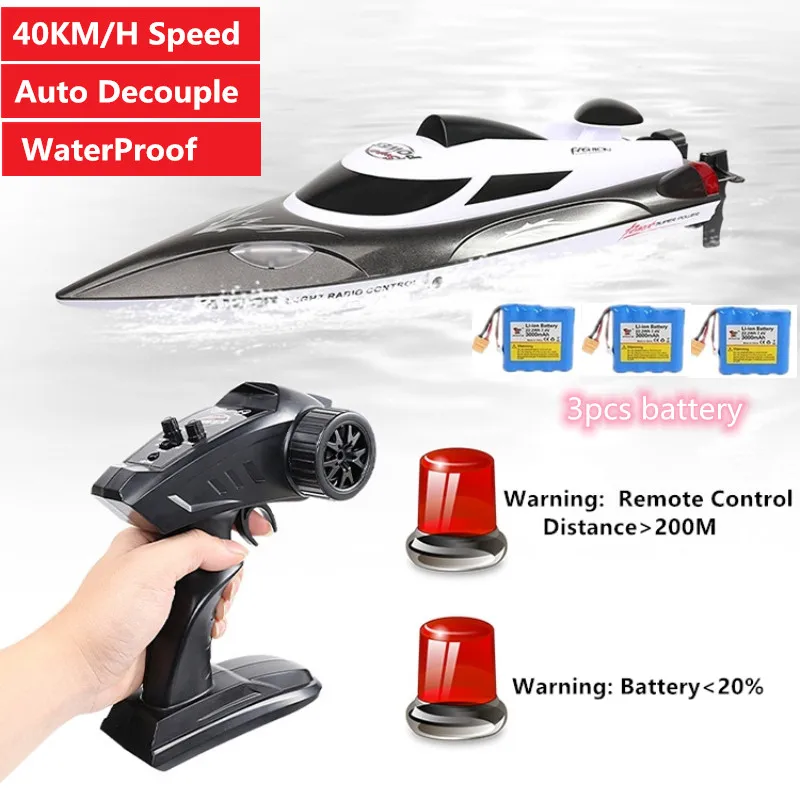 RC Fishing Trawler Boat 40KM/H High Speed Remote Controlled Electric Fishing Net Release Boat Drawstring Trawl RC Speedboat Gift