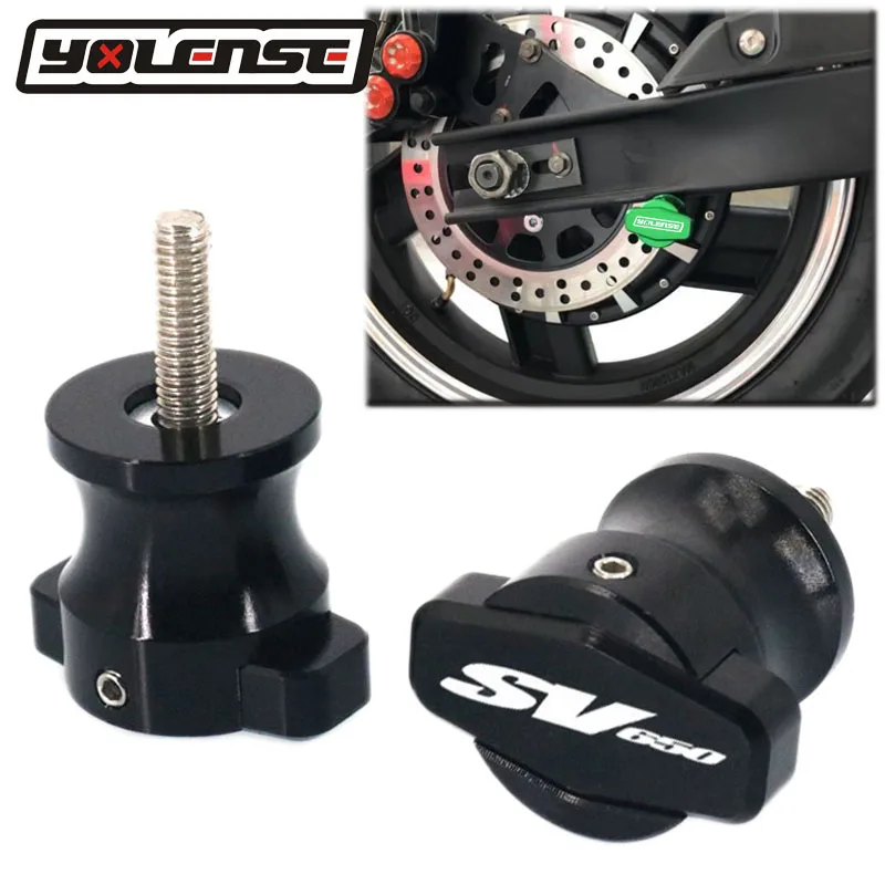 Bingkai sepeda motor CNC berdiri 8MM sekrup Slider Swingarm Spools Slider M8 untuk SV650 SV 650 SV650S SV 650 S