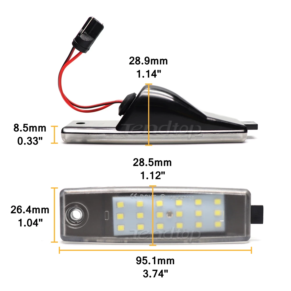 Para lexus xu10 rx rx300 1999-2003 toyota hiace s.b.v/highlander/rav4 scion xb canbus auto conduziu a luz da cauda da luz da placa de licença