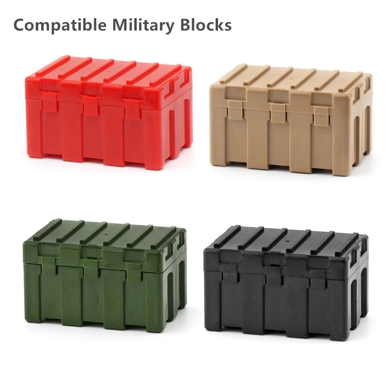 Compatible Weapon Box Military Base Building Blocks Technical Army Soldier Pack Case Accessories Brick Children Toys For Boys