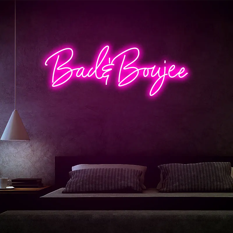 'Baby Boujee' Neon Sign Custom Pink Led Light Sign Wall Art Holiday Party Decoration Gift