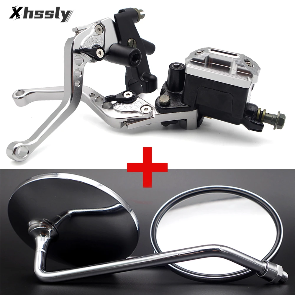 

Motorcycle Brake Clutch Pump Levers Hydraulic Master Cylinder Rear View Mirror For Yamaha xt 600 Suzuki ltz 400 Kawasaki z750