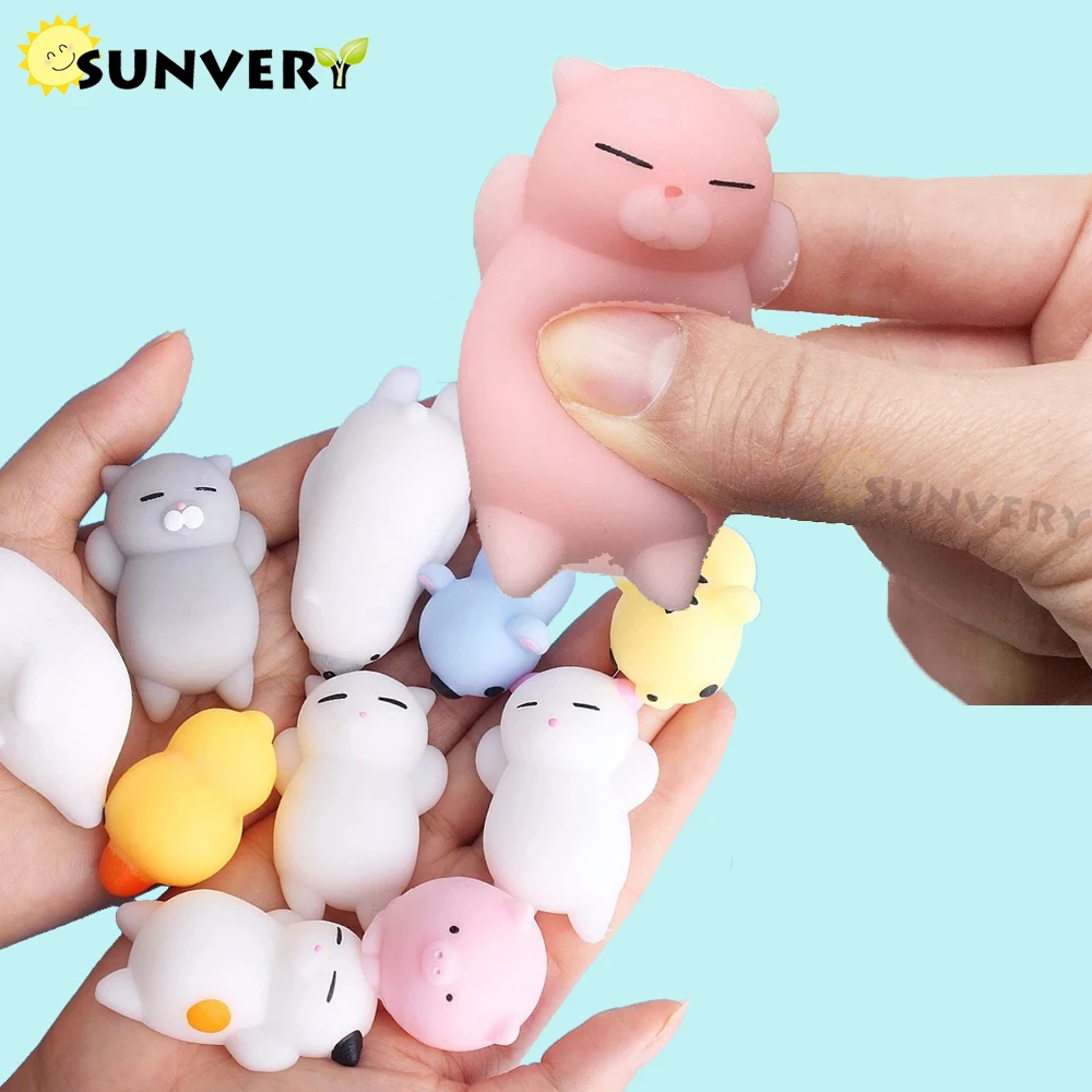 Cat Fidget toys Antistress foot Mochi Squishy pack kawaii toy Cat Squeeze Kids cute squishies Girls Fun Toy Daughter toys