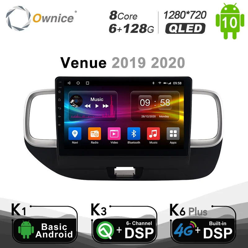 Carplay 8Core PX6 Android 10.0 Car Radio Multimedia Player For Hyundai Venue 2019 2020 Autoradio 6G+128G Navigation GPS Stereo