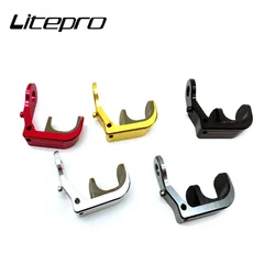 For Brompton Bicycle Multi-S E-typ Aluminum Alloy E-buckle Front Fork Hook E-shaped Buckle Folding Bike Hanging Buckle Parts