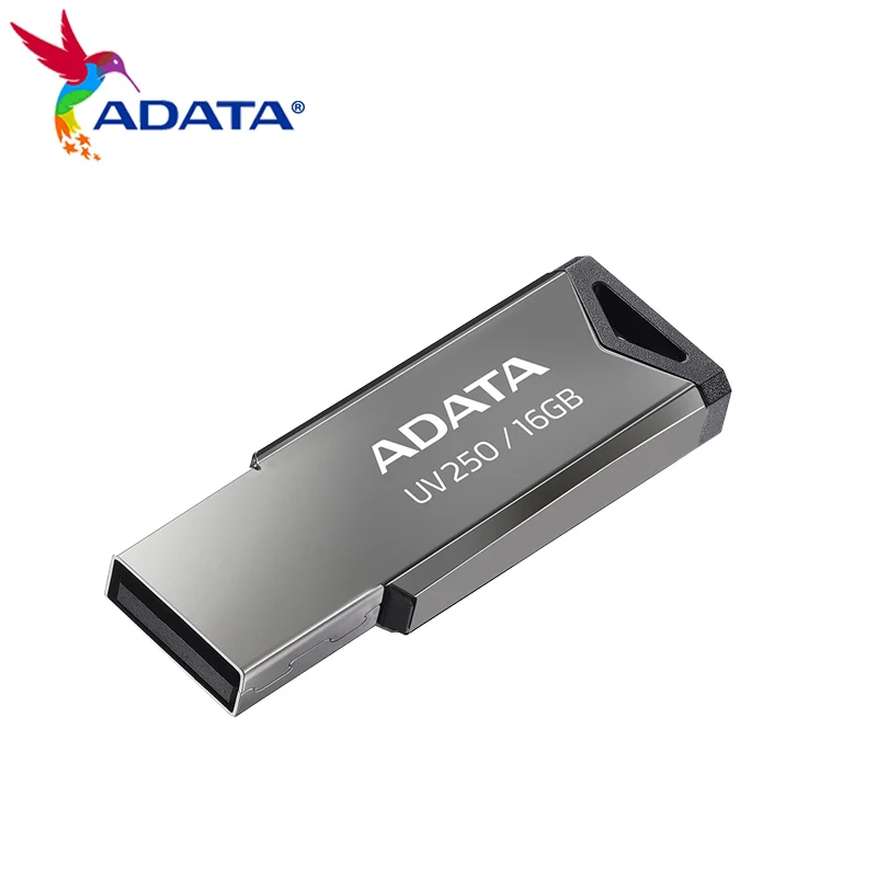 Adata-محرك فلاش معدني UV250 2.0 ، 64 جيجابايت ، 32 جيجابايت ، 16 جيجابايت ، محرك فلاش للكمبيوتر ، أصلي