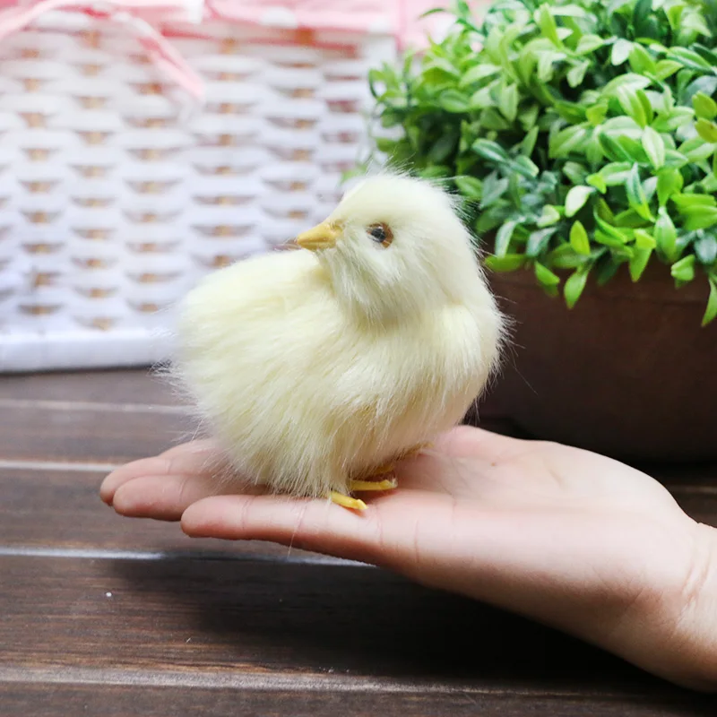 Realistic Cute Plush Chriping Baby Chick Toy Animal Doll Kids Birthday Christmas Easter Gift Decoration Photography Props