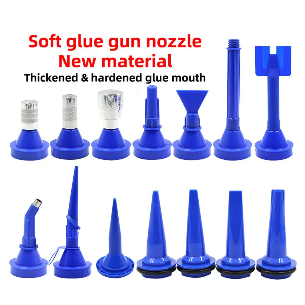 10 stücke Pneumatische Klebepistole Düse Zubehör 6/8/10 MM Edelstahl Kleber Düse Weiche & Harte kleber Düse Adapter Set Kleber Düse – Detail 2