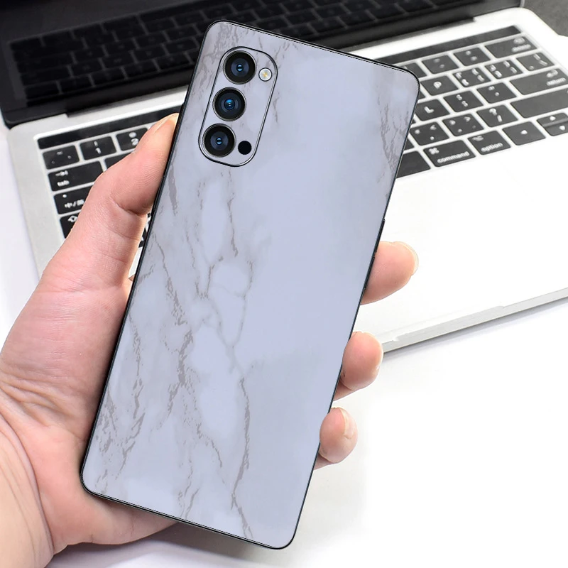 Marble Matte Film Wrap Skin Phone Back Paste Sticker For OPPO Reno 10X ZOOM Reno 2 2Z RENO 4 4 Pro 3 3 Pro Anti-Scratch Skins