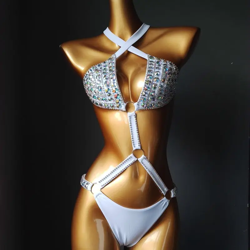 2020 venus vacation sexy diamond bikini sexy women swimwear rhinestone swimsuit crystal beachwear biquini