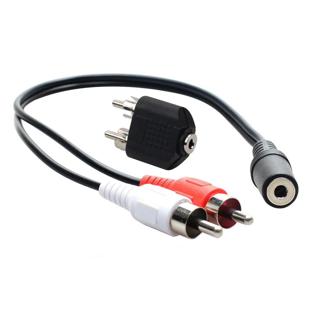 Cavo RCA universale cavo Audio Stereo Jack da 3.5mm a presa 2RCA adattatore da femmina a maschio a cuffia 3.5 AUX Y per amplificatore DVD